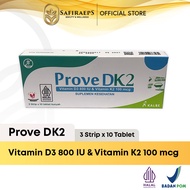 Prove DK2 30 Tablets - Vitamin D3 800 IU & Vitamin K2 mcg BPOM Health Supplement - Vitamin D & Vitam
