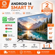 Televisyen Pintar DTAC  Smart Android Goggle Netflix 40"Inch Tv Murah – FHD LED | VGA | HDMI | USB |