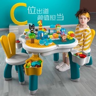 ON SALE Wangao Kids Big size Multifunction Building Block Table House Study table Learning Desk Comp