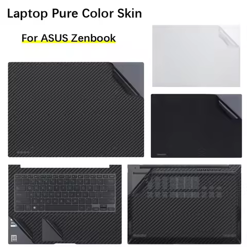 Laptop Stickers For ASUS ZenBook 14 OLED DUO (2024) UX8406 UX8406M 14-inch Laptop Carbon fiber Vinyl