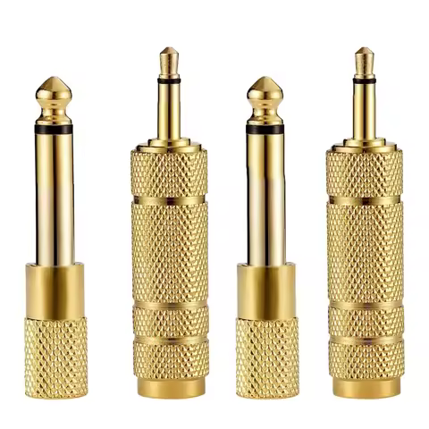 3.5mm to 6.35mm Audio Adapter Converter 1/8" TRS Plug to 1/4" Jack 3.5mm Female to 6.35mm Male Stere