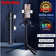 ToKerNew 2025 New K28 Wireless Bluetooth Selfie Stick Tripod With Remote Shutter For Live Broadcasti