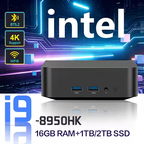 Intel Core i9 8950HK i3-6100 Mini PC Computer 16GB 1TB 2TB 4K Windows 11 Pro Gaming Computer WiFi6 U