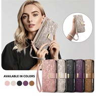 For OPPO A5 A5i Reno 13F 14F 14 13 12 11 Pro Find X8 Ultra 4G 5G Case ZIP Wallet Flip Leather Cover