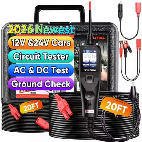 Autel PowerScan PS100 Automotive Circuit Tester, Power Circuit Probe Tool, 12-24V Electrical Short O