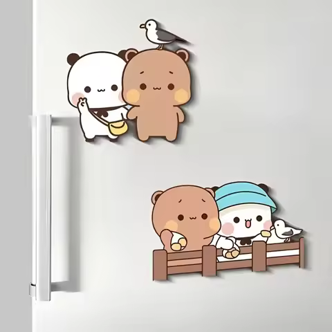 Cute Bubu Dudu Fridge Magnets Kawaii Panda Yier Refrigerator Magnets Sticker Home Decor Sticker Crea