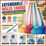 [Fair Pick] Extendable Walis Tambo Plastic Broom Long Handle High Ceiling Cobweb Remover Penyapu Lan