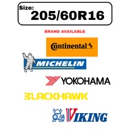 205/60R16 Blackhawk HH11 Continental UC7 Michelin Primacy 5 Michelin XM2+ Yokohama ES32 Viking PT6