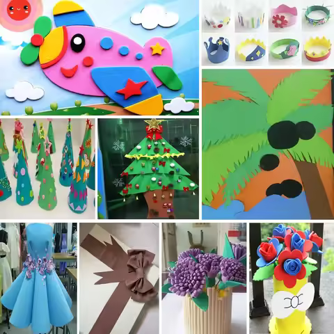 1-18Pcs 1mm EVA Foam Sheets, Colorful Soft Durables Craft Foam for DIY Cosplay Costumes, Arts & Prop