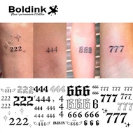 Angel Number Themed Temporary Tattoos, Fine Minimalist Font, Gothic Bold Font, Herbal Waterproof Tem