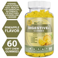 Biofinest Digestive+ Gummies – 13 Digestive Enzymes Ginger Dandelion Fennel Artichoke Gut Health Dig