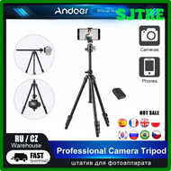 SJTRE Andoer ขาตั้งกล้องกล้องถ่ายรูปแบบพกพาพร้อมหัวลูกบอลสำหรับกล้องกล้องดิจิตอล DSLR สมาร์ทโฟนโปรเจ็คเตอร์ขนาดเล็กสำหรับ Canon Nikon Sony HDNCE