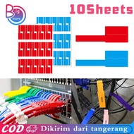 300pcs Cable Label Sticker Tahan Air Stiker Label Kabel Jaringan Stiker Label Penanda Kabel