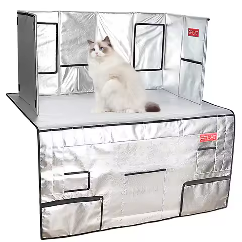 EFCAT Professional Cat Beauty Table Background Board Skirt Cat Exhibition Cage