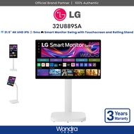 LG 32U889SA | 31.5" 4K UHD | 5ms | IPS | Smart Monitor Swing with Touchscreen and Rolling Stand (32U