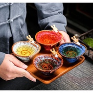 4 Kilns to Kung Fu Small Tea Cups Tea Sets Ceramic Master Cups Hat Cups Tea Cups Tea Cups Tea Bowls 