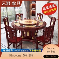 Rural Household Marble Dining Table round Dining Table Large round Table10Dining Table and Chair Com