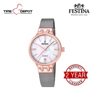 Festina F20715/1 Analog Silver Stainless Steel Strap Watch For Women