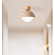 Middle Ancient Style Corridor Foyer Ceiling Light Italian Minimalist Flower Bud Wabi Sabi Entrance D