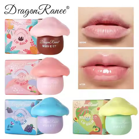Mushroom Lip Balm Moisturizing and Hydrating Lip Gloss for Light Makeup, Winter Hydration, Everyday 