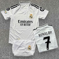 Bộ quần áo bóng đá/ áo đá banh trẻ em clb MU 2025 in sẵn tên số cầu thủ