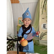 Little Monk Costume Children's Beggar儿童古装摄影济公服装