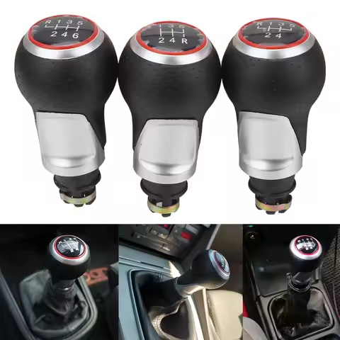 12mm Car Gear Shift Knob 5/6 Speeds For Audi A4 B6 B7 B8 A6 S4 8K A5 8T Q5 8R S Line Ibiza 6J Seat L