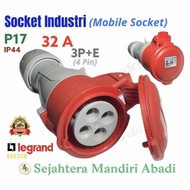 Mobile Socket P17 Legrand 32A 3P+E (4 Pin) 555218 Ip44 Industrial Socket
