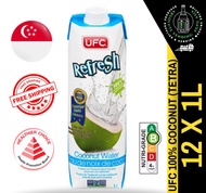 UFC Refresh 100% Coconut Water 1L X 12 (TETRA)- FREE DELIVERY within 3 working days!