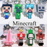 Keychain Steve Notch Skeleton Creeper Axolotl Model Pendant Game Collections Keyrings Gifts