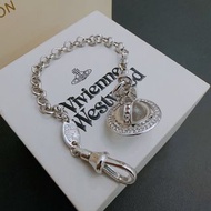 英國知名設計師品牌Vivienne Westwood鎖扣透明珠珠立體土星手鍊 代購服務