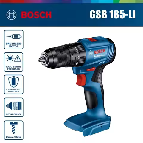Bosch GSB 185-LI 18V Brushless Cordless Impact Drill 1900RPM Multifunctional Electric Screwdriver Po