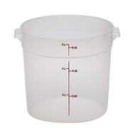 Cambro RFS6PP190 Camwear 6-Quart Round Food Storage Container Polypropylene Translucent NSF[Pre-Orde