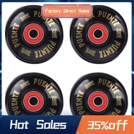 PUENTE 4Pcs/Set Cruiser Skateboard Wheels PU Wheels Long Board Cruiser Wheels with ABEC-9 Bearings