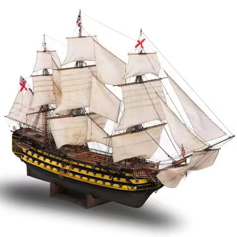 Scale Model HMS Victory Ship Model kits Simple Structure Version Sailbot kit Hands Practice Model Bu