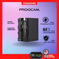 🔥READY STOCK🔥 Proocam Rechargeable Battery for LED NP-F970 F960 F970 Battery Studio Light LED Panel 