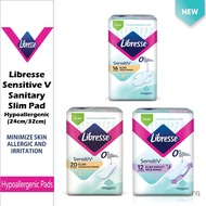 Libresse SensitiV Sanitary SLIM Pad Hypoallergenic (24cmX20s),(24cmX16s),(32cmX12s)