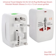 Universal Travel Adapter EU AU UK US Plug Multifunction Flexible Design Easy to Carry 5 x 4.1 x 7.5 