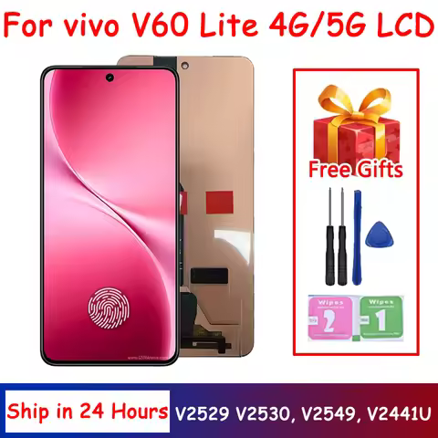 6.77" AMOLED For vivo V60 Lite 4G V2530 LCD Touch Screen Digitizer Assembly For vivo V60Lite 5G LCD