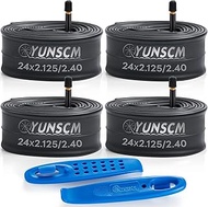 24" Bike Tubes 24x2.125/2.2/2.3/2.4 AV Schrader Valve 24 Bicycle Tubes and Tire Levers Compatible wi