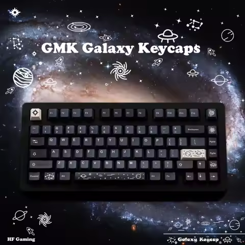 GMK Galaxy Keycaps 132 Keys PBT Keycaps Cherry Profile DYE-SUB Personalized GMK Keycaps For MX Switc