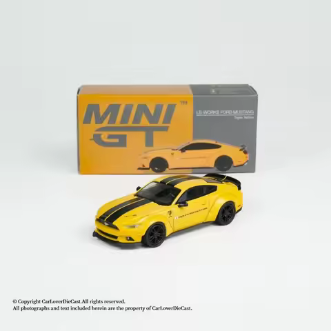 MINIGT 1077 1:64 Ford Mustang Triple LB-WORKS 1111 BMW i7 xDrive60 Tanzanite Diecast Car Model Colle