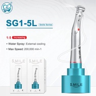 Smile Series SG1-5L Optic Dental 1:5 Increasing Contra Angle  Implant Handpiece External Cooling Den