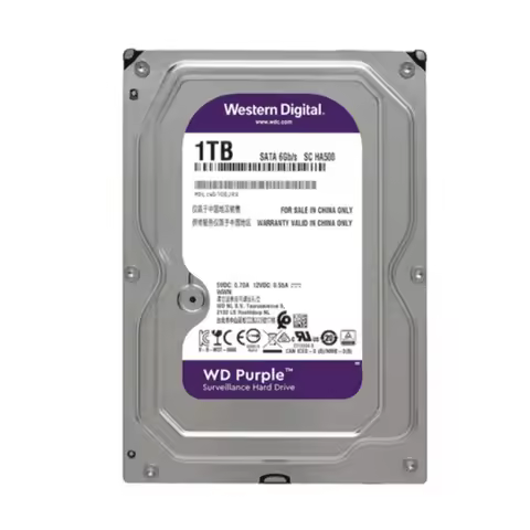 Western Digital 1TB WD Purple Surveillance Internal Hard Drive HDD - SATA 6 Gb/s, 64 MB Cache, 3.5" 