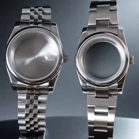 Seiko Mod Watch Case For NH35 Movement Oyster Perpetual Smooth Edge Steel Case Sapphire Glass Oyster