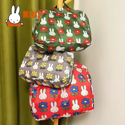 Adorable Miffy Packing Cubes for Travel Waterproof Foldable Storage Bags Cute Organizer Lightweight 
