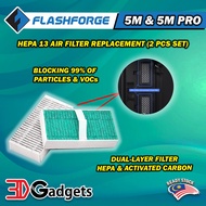 Flashforge Adventurer 5M & 5M Pro HEPA 13 Air Filter Replacement (2Pcs set)