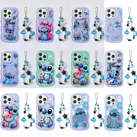 3D Stitch Angel Chain Phone Case For Huawei Honor 90 400 Pro Lite X8C X8 X6 X9A X7A X8A X7B X8B X9B 
