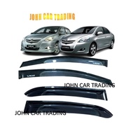 Toyota Vios Ncp93 2007 2008 2009 2010 2011 2012 4" Window Door Visor Vios Air Press Wind Visor Door 