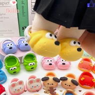 FKILLA Doll Shoes, for  Time To Chill Filled Cartoon Doll Slippers, Soft Rubber Multicolor Animal Do